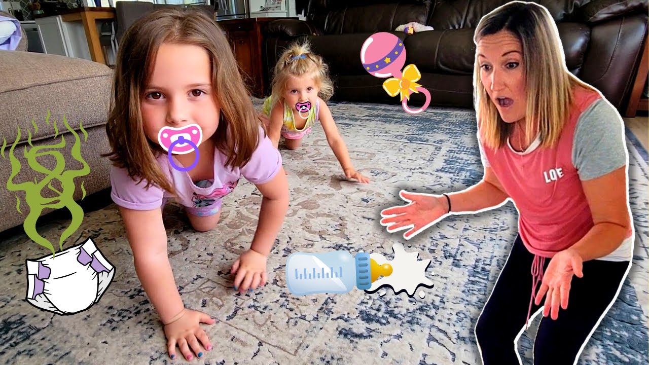 Finn & Nev turn into a BABY(NAUGHTY BABIES) Magic baby puffs Mix Up! Mom to the rescue