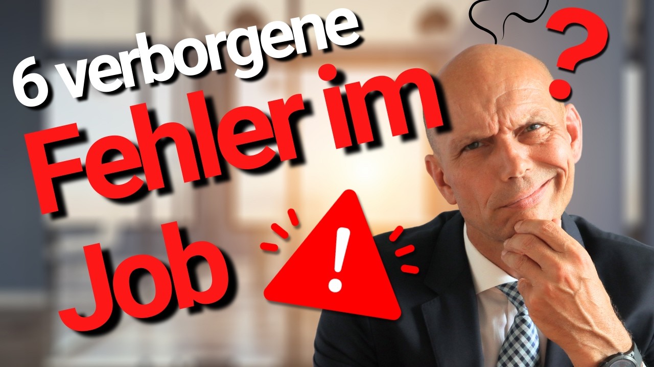 Verborgene Job Fehler: Tu DAS bloß nicht