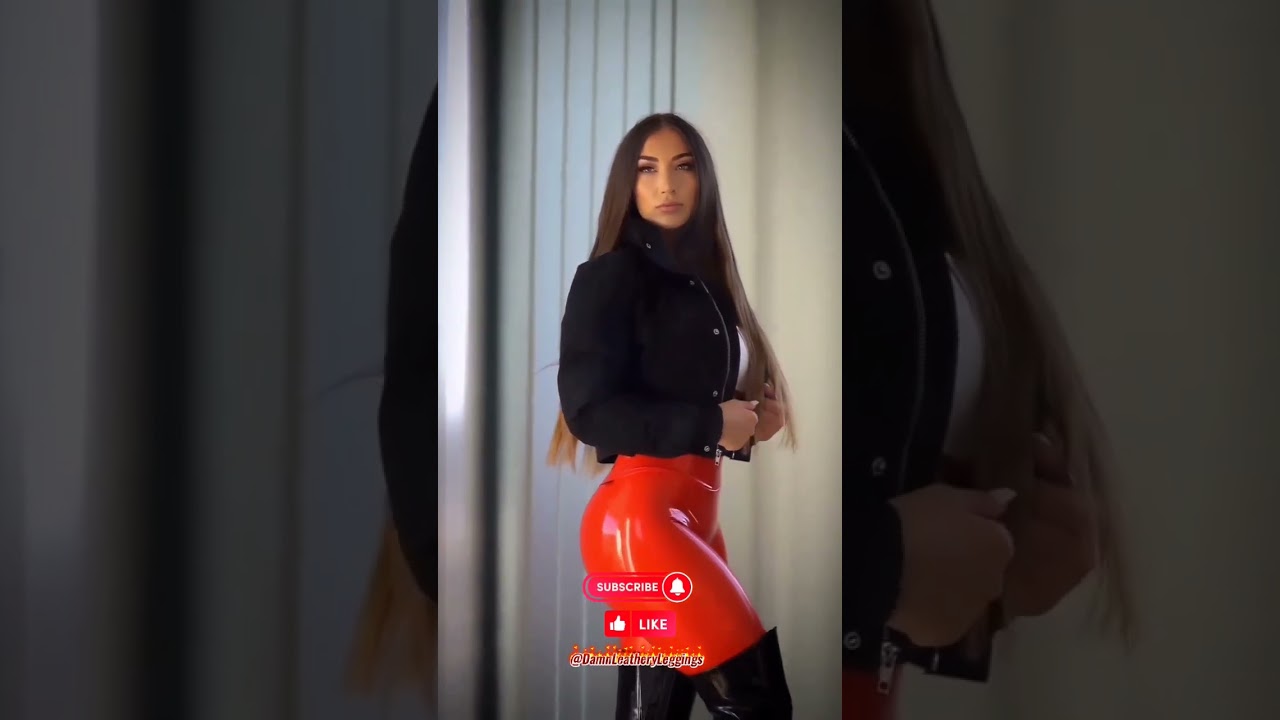 Damn Leathery Leggings - Subscribe to watch more🔥 #leather #leggings #girl #girls #body #model