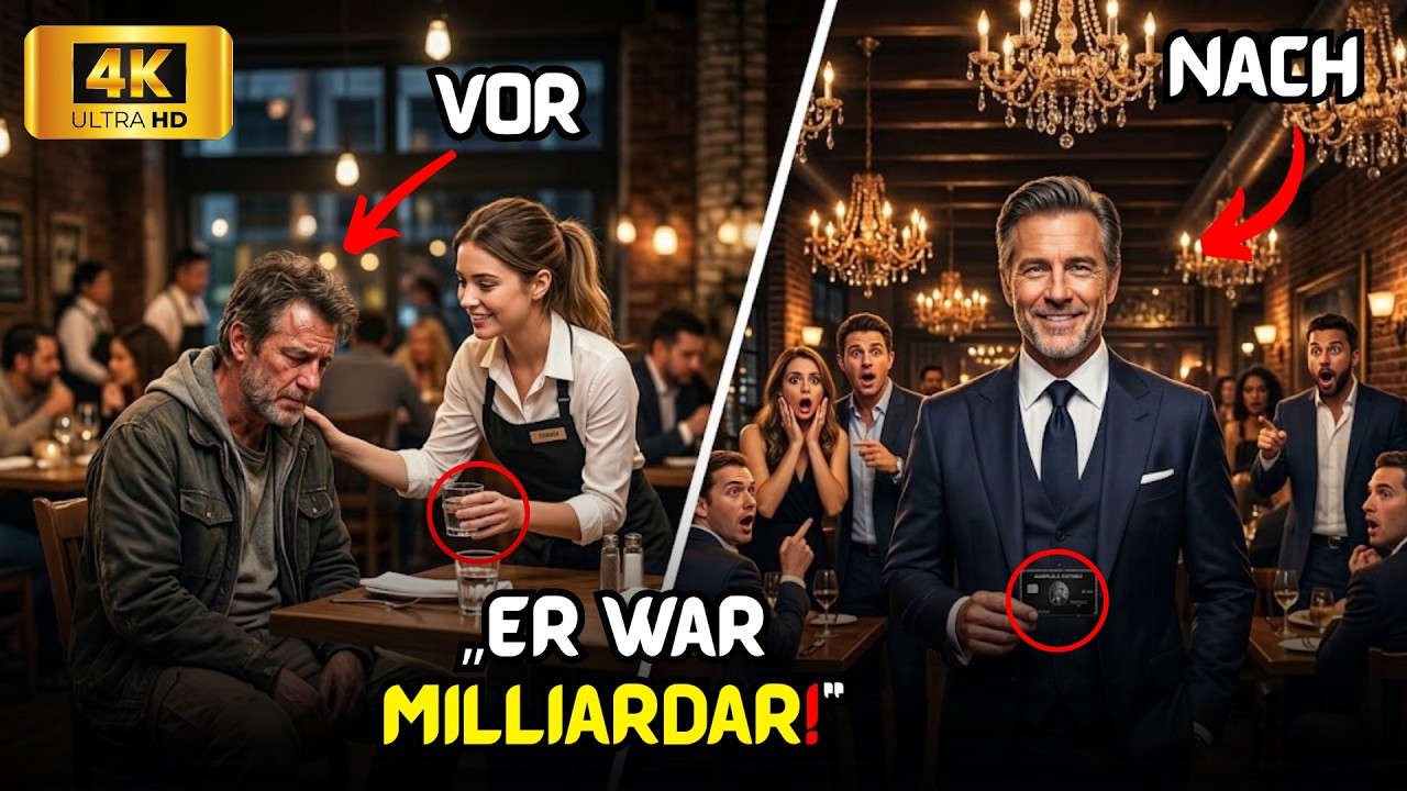 Die arme Kellnerin half einem fremden Mann – ohne zu wissen, dass er Milliardär war! 😳💎