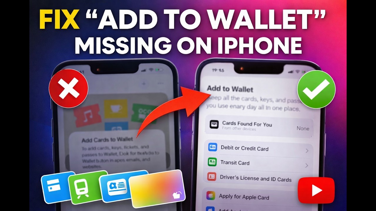 How to Fix ‘Add to Wallet’ Missing on iPhone (Debit, Credit, Apple Card)