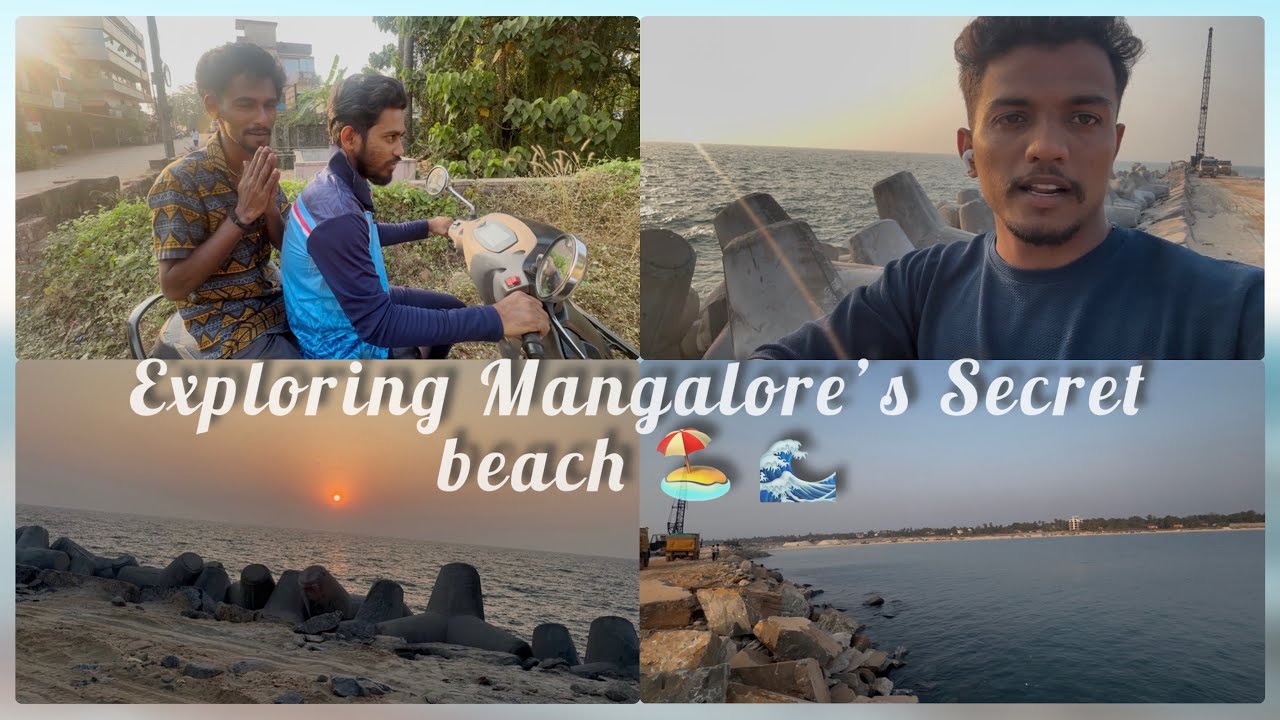 Exploring a secret beach in Manglore 🌊🏖️ A hidden gem 💎 