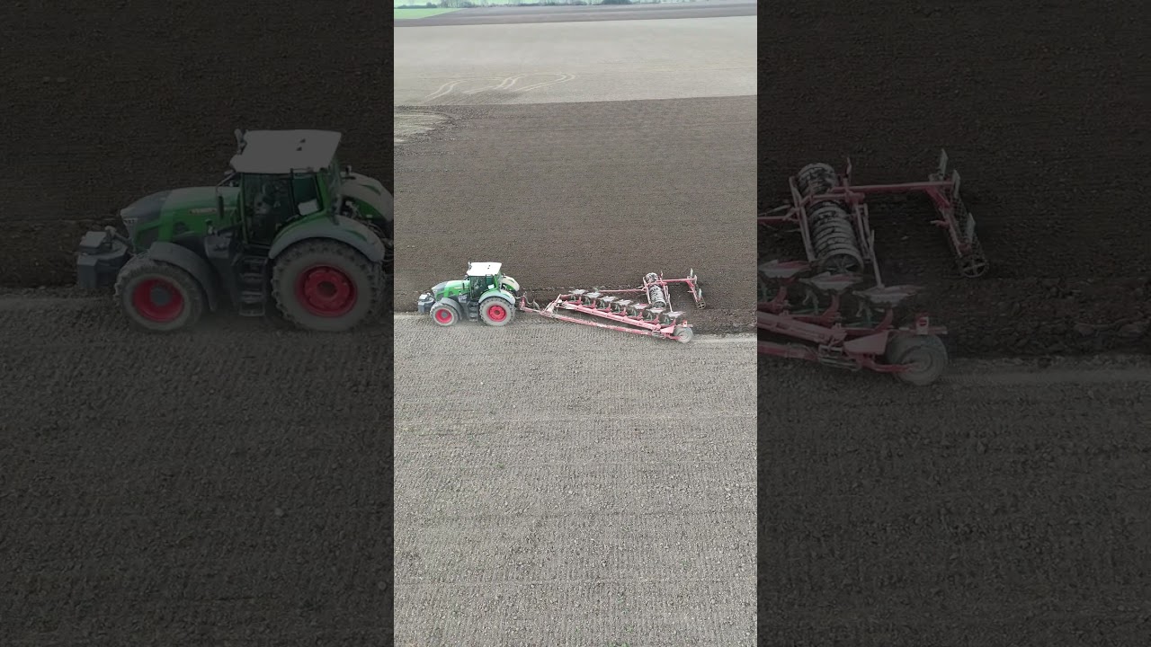 FENDT 936 mit ein KVERNELAND PG 100 7 Schar Pflug & ein Packer