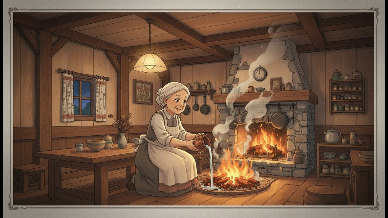 A Blizzard Night with Grandma ❄️ | Cozy Glass Room in a Heavy Snowstorm | Ghibli-Style ASMR Ambience