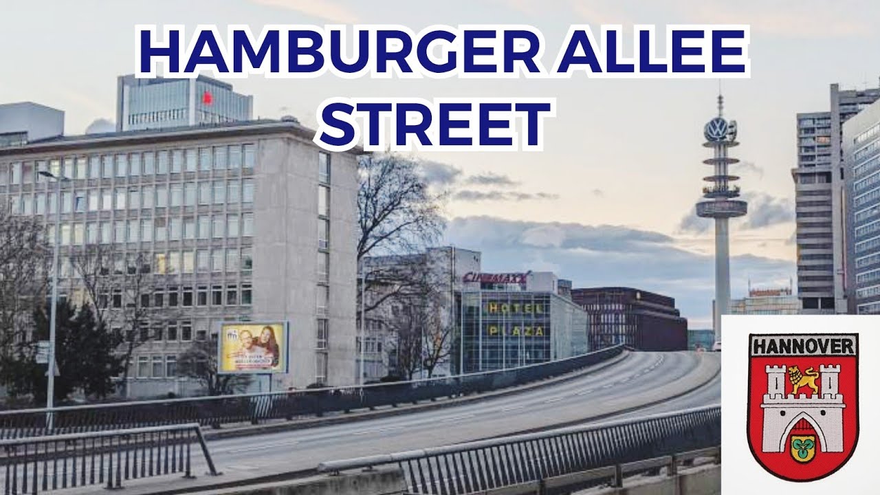 Hamburger Allee Street Walk in Tour 4k Ultra Hannover City