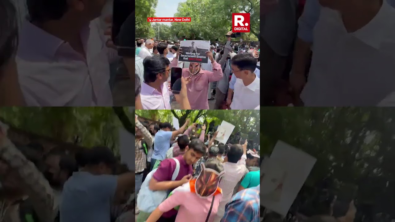 Protestors Gather at Jantar Mantar For CJP Protest, Demand Education Minister's Resignation