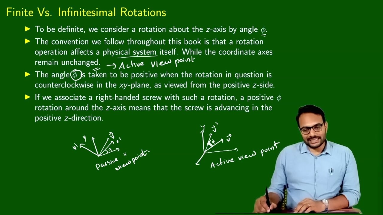 3.01 Finite Vs Infinitesimal Rotations (Theory of Angular Momentum)