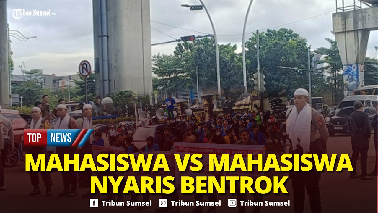 🔴Aksi Mahasiswa Sindir Polisi Bersorban Jaga Demo Pelajar Tewas Dianiaya Brimob Mabes 'Pembunuh'!