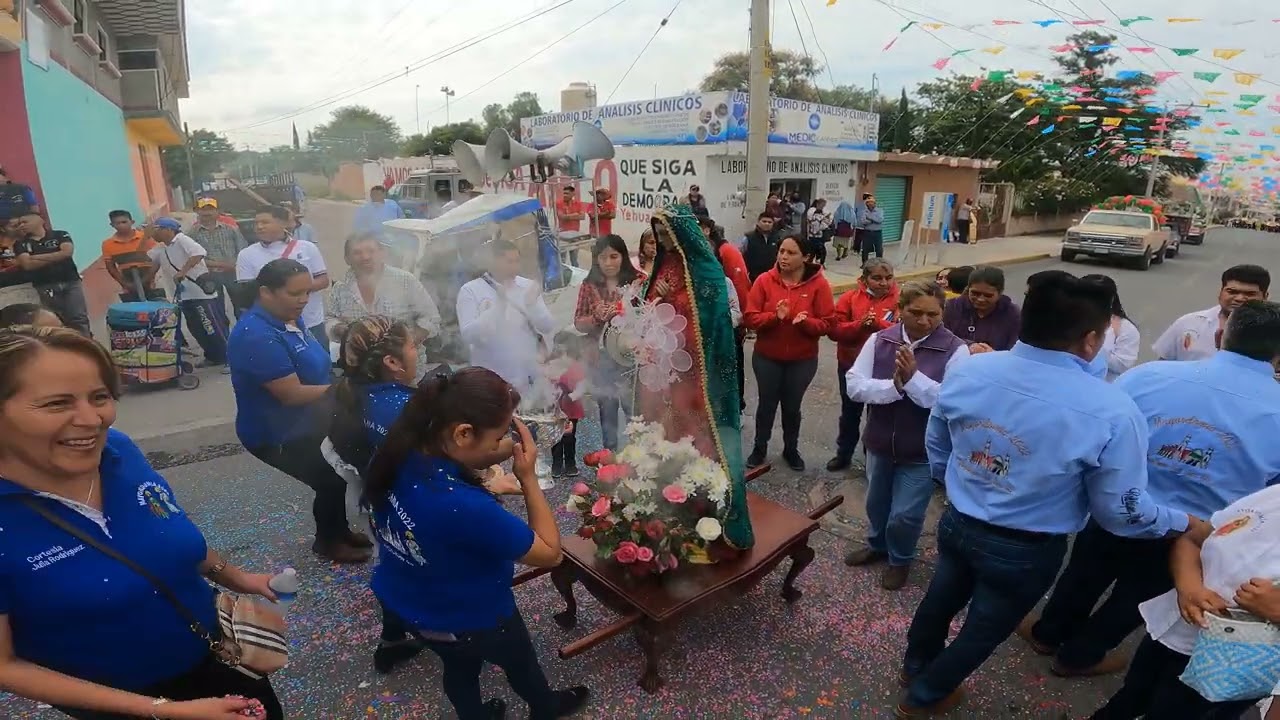 Llegada de lo peregrinos, Feria Yehualtepec 2022 (Serch Vlogs)