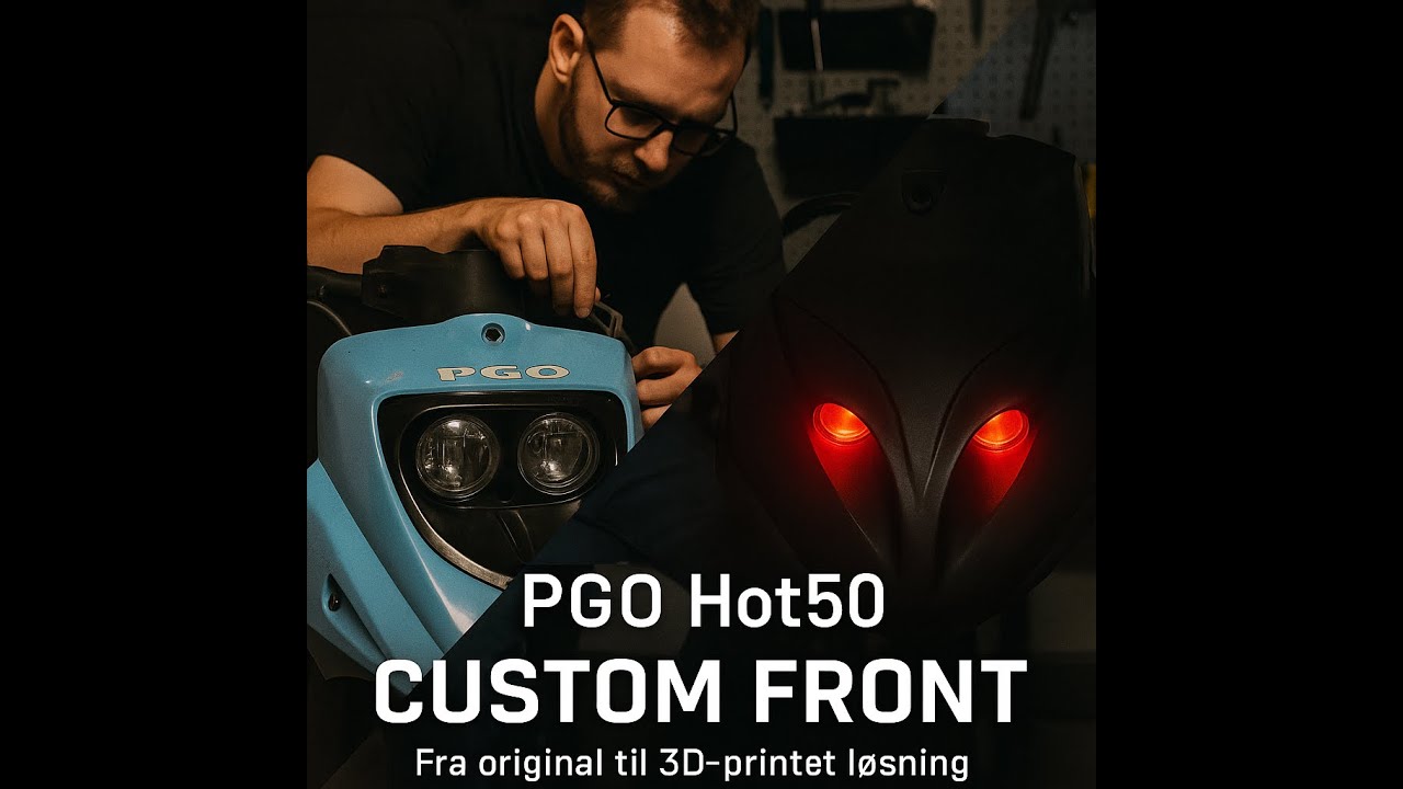 Custom Front på Min PGO Hot50 – Tornado Skjold + 3D Printet Lygte!