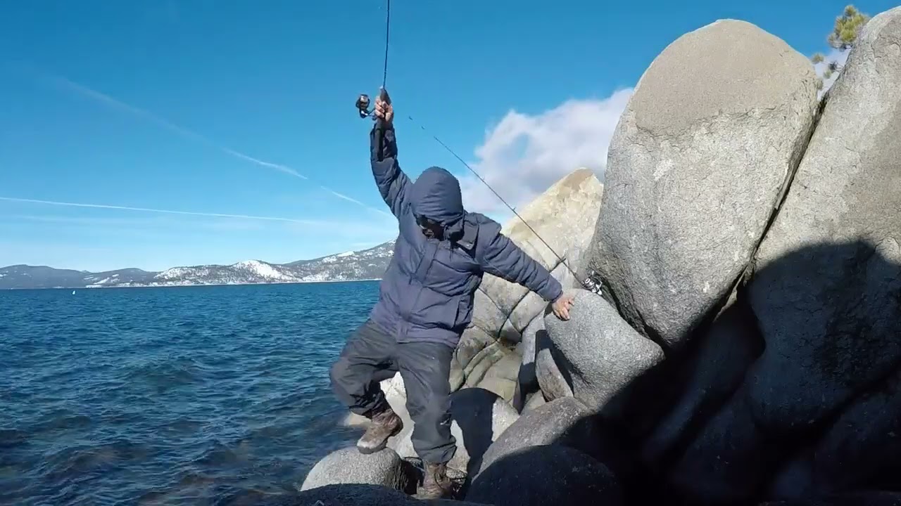 Stringer of Big Trout from the Lake Tahoe Shore (NV)