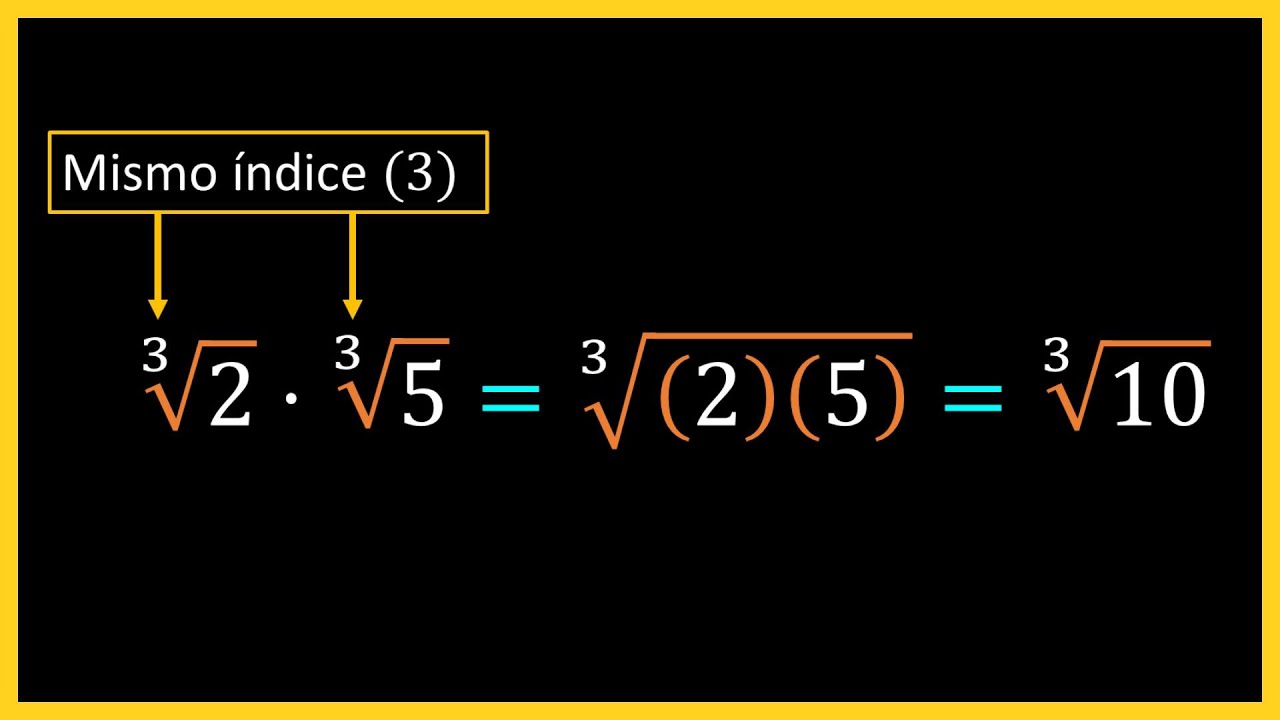 Cómo multiplicar raíces con el mismo índice