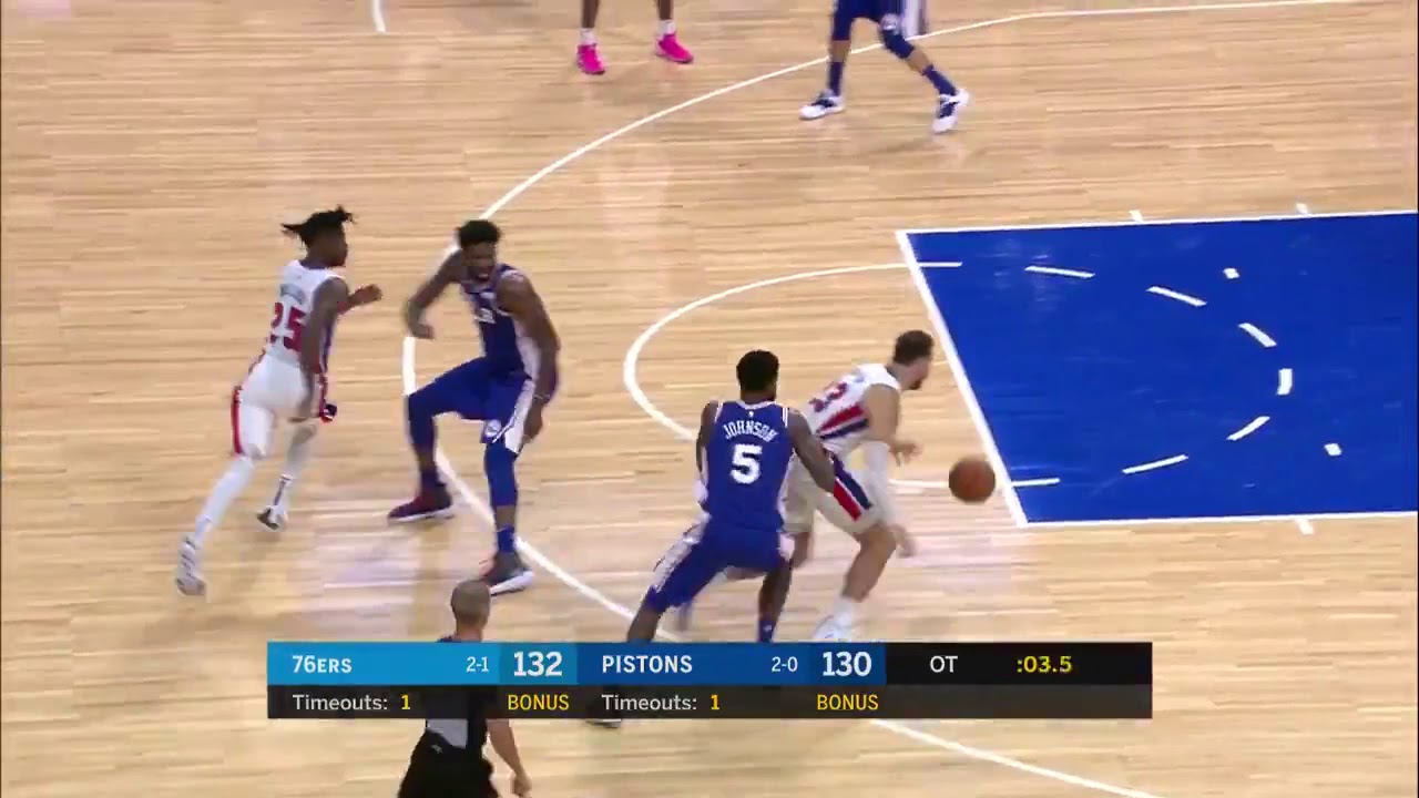 Blake Griffin Game Winner Layup with Foul, Brings Pistons Win Over 76ers in OT