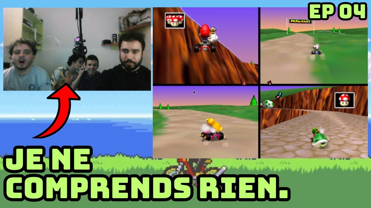 On ne sait même pas qui est en tête - MARIO KART 64- FT. SAM, Arthus, Zach - EP 04
