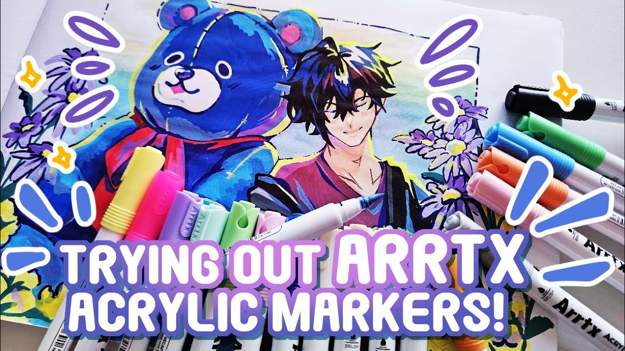 Trying Out Arrtx Acrylic Paint Markers! ✨Again!