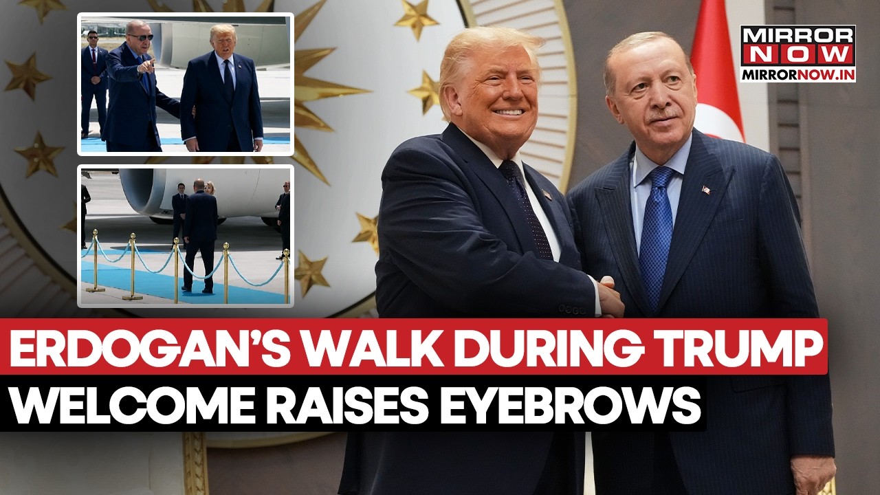 Походка президента Турции Эрдогана во время встречи Трампа в Анкаре вызвала опасения за его здоро...