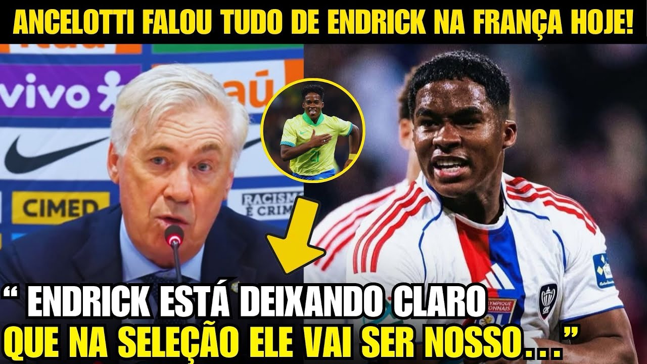 🚨NOSSA! OLHA AS PALAVRAS DE ANCELOTTI SOBRE O SUCESSO DE ENDRICK NO LYON!