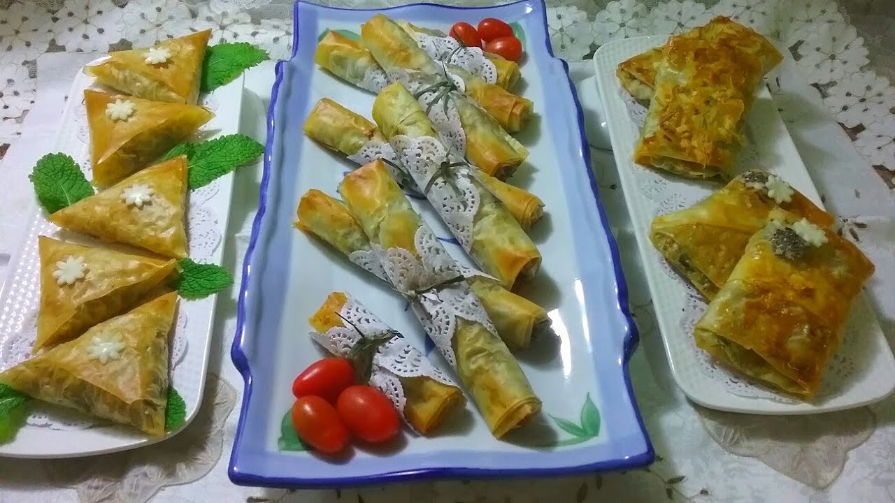 الجديد في المملحات ميني بسيطلات بالخضر وبريوات بكبد الدجاج بورقة الفيلو شهيوات أروع من الروعة