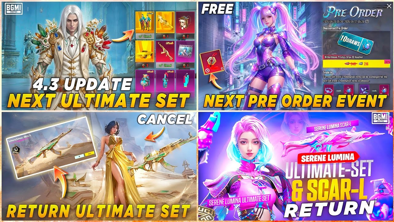 🔴 NEXT ULTIMATE SET 4.3 | SANDSPRING AKM SKIN CANCEL | NEXT PRE ORDER EVENT | RETURN ULTIMATE SET 🤩