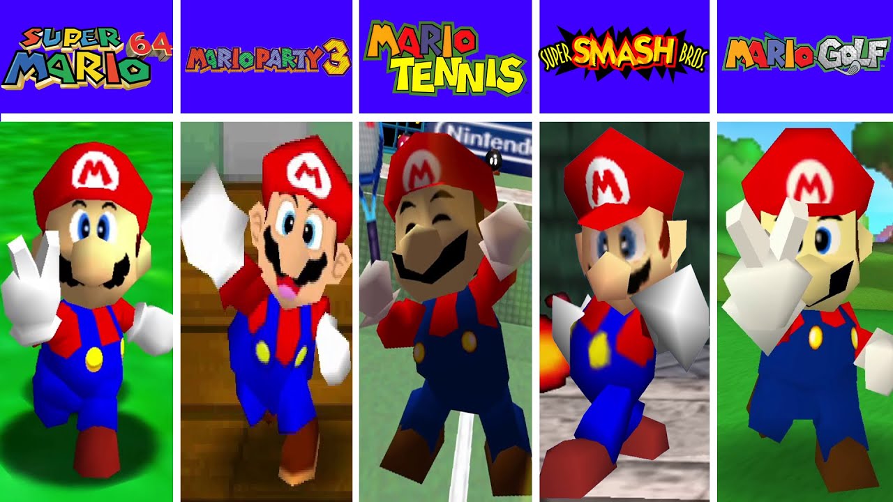 Evolution of Super Mario Games Winning Levels, Stage Clear Nintendo 64 Console (1996-2001)