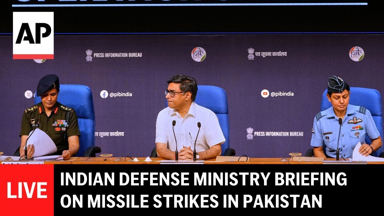 LIVE: India's defense ministry gives update on missile strikes in Pakistan