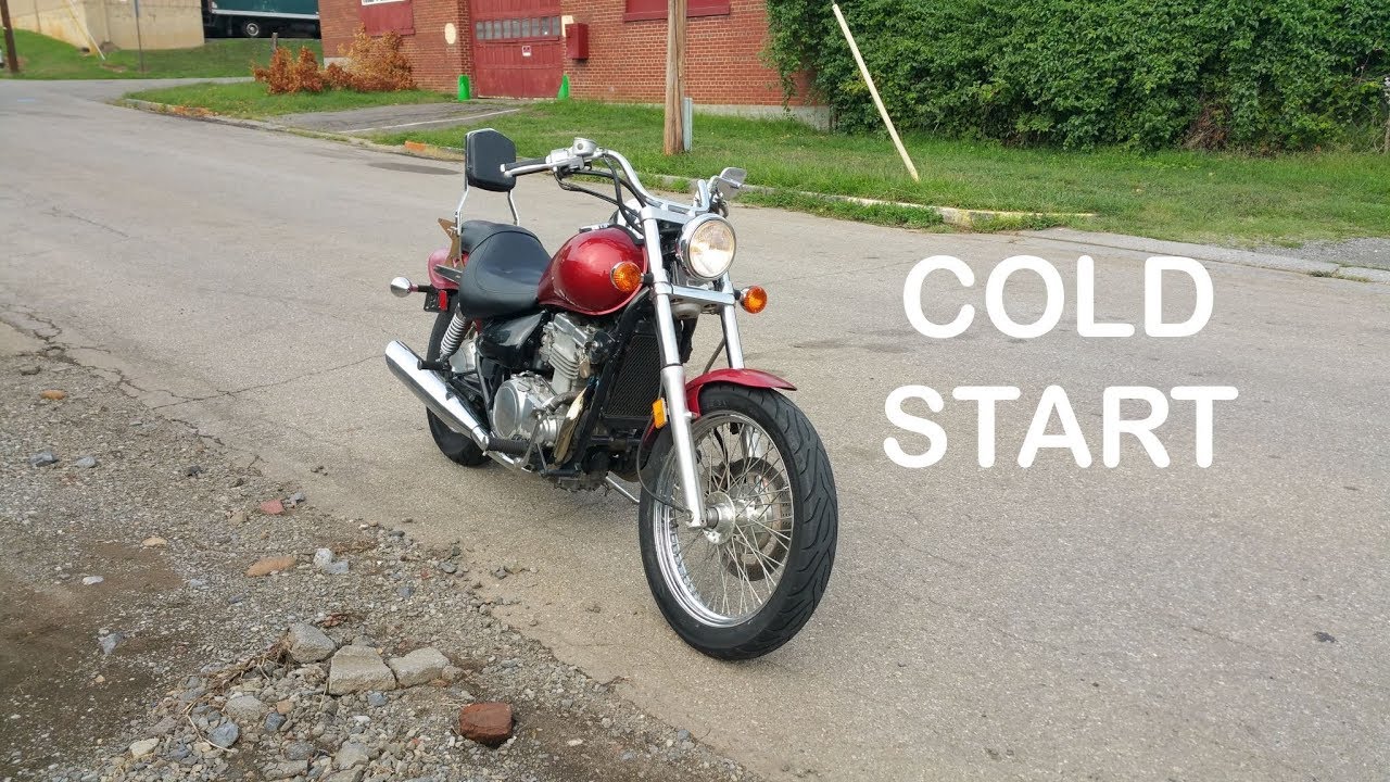 2006 Kawasaki Vulcan 500 cold start with no choke and walk around after carburetor rebuild
