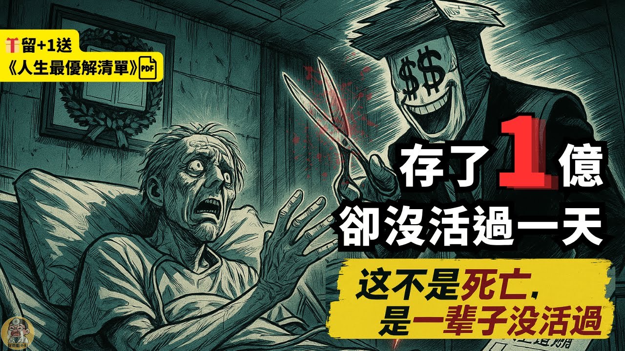 《人生最優解》人死那天錢剛好花完，聽起來很完美？但更多人是存了1億，卻沒活過一天｜這不是死亡，是一輩子沒活過｜財商腦外科×反人性×逆思維