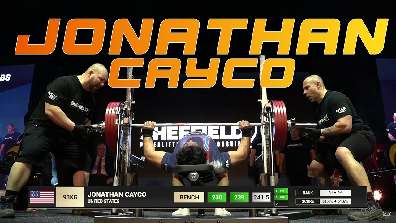 Jonathan Cayco | 884kg Total Second place Sheffied 2023