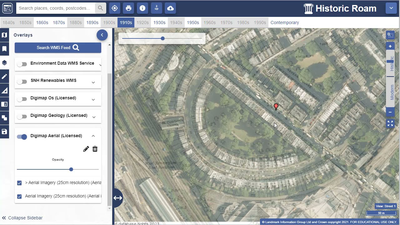 View maps from other Digimap Collections in Roam