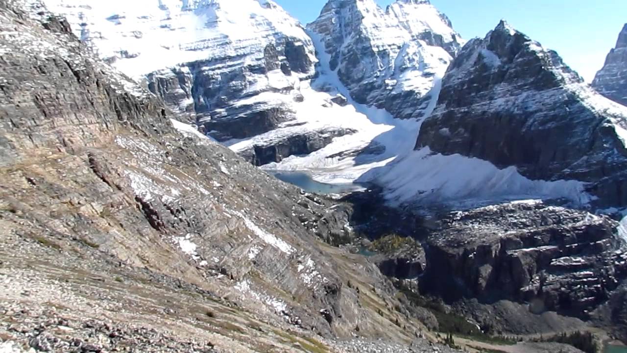 Lake O'hara,Wiwaxy Peaks,Huber Ledges,L.Oesa Sept 20-2011 solo 210.MOV