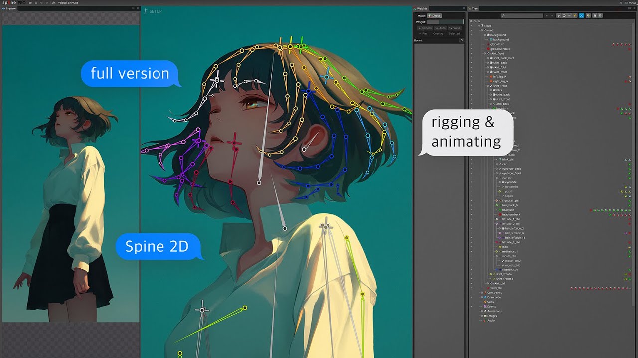 Cloud | Spine 2D Rig & Animation Full Process