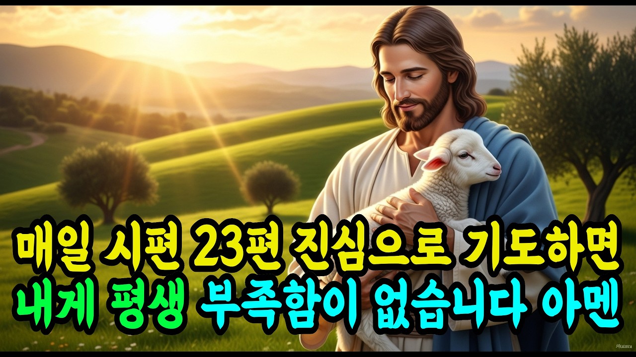 매일 시편 23편 기도하면 평생 부족함 없는 하나님의 놀라운 축복이 임합니다ㅣ성경낭독ㅣ말씀묵상ㅣ기적의 응답