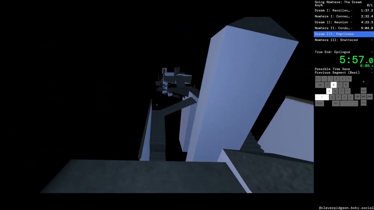 Going Nowhere: The Dream speedrun in 11:32 (IGT)
