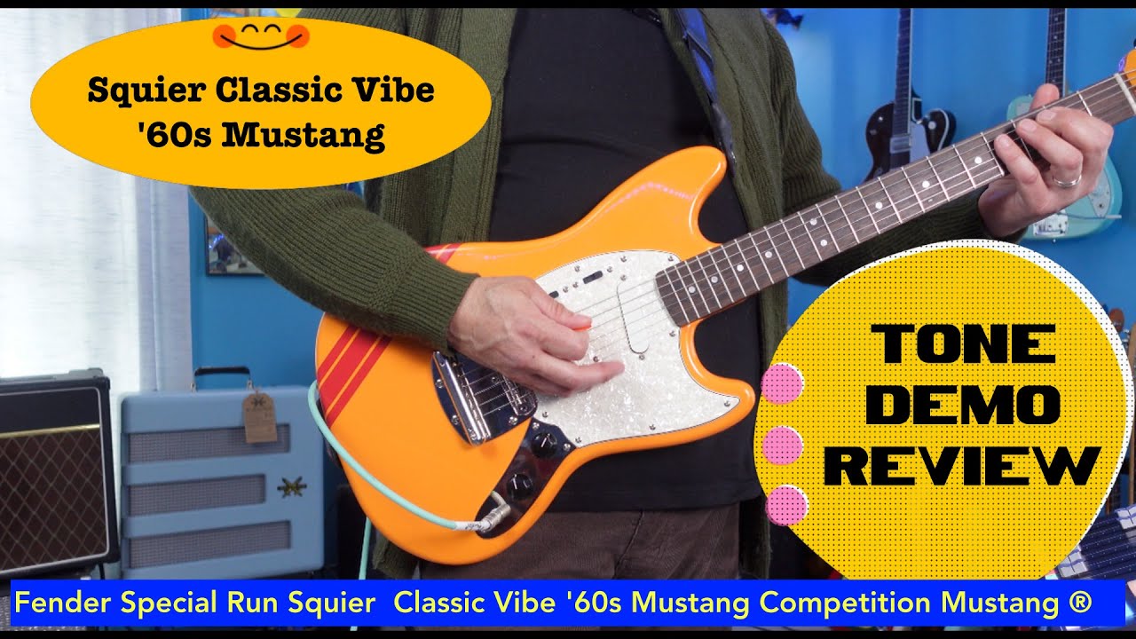 Squier Classic Vibe '60s Mustang Competition Orange Demo Review @MikeFromNashville @fender