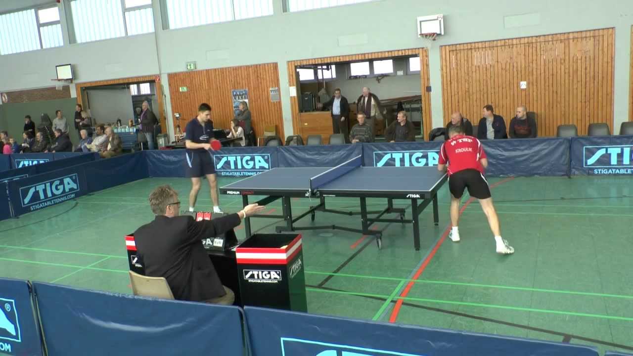 1-2 Kojic, Frane vs. Kroulik, Jiri | TTC Schwalbe Bergneustadt vs. SV Union Velbert 05.01.2014