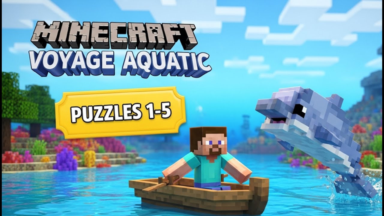 Minecraft Voyage Aquatic (Puzzles 1 to 5) Explained | Step-by-Step Guide