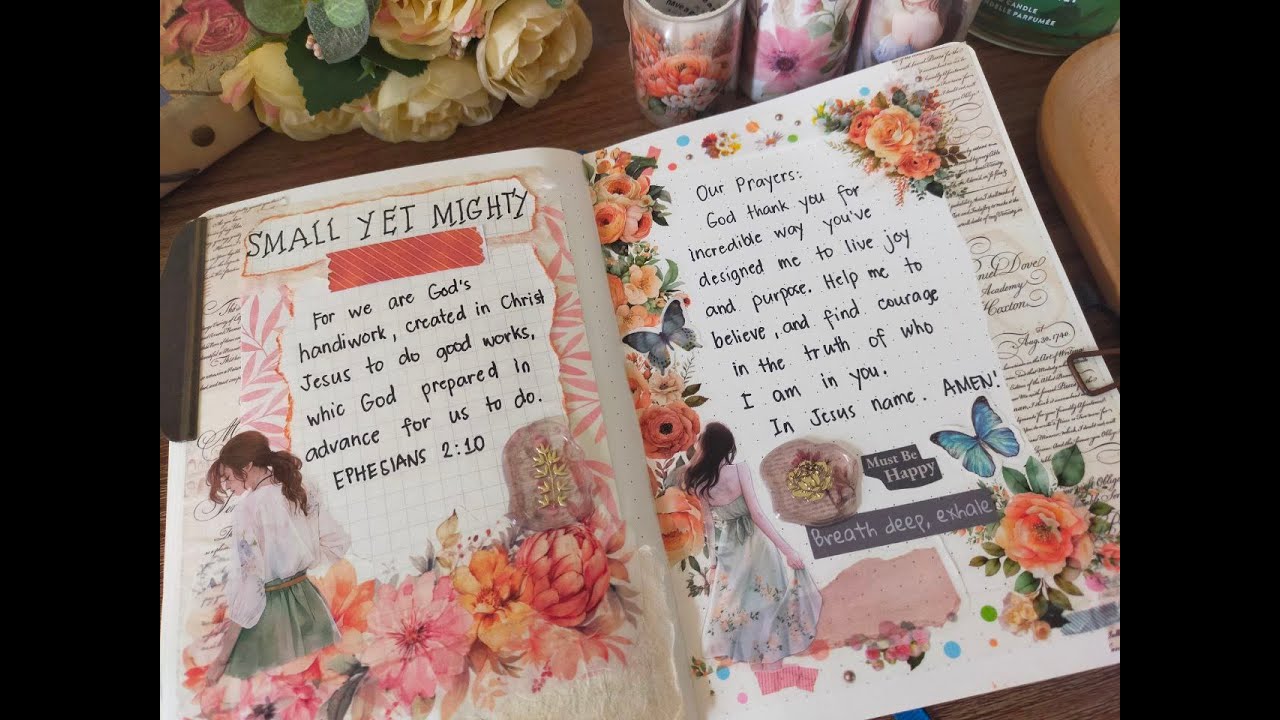 Bible Scripture:🤍 Small Yet Mighty🤍 #scrapbooking #biblejournaling #biblescriptures