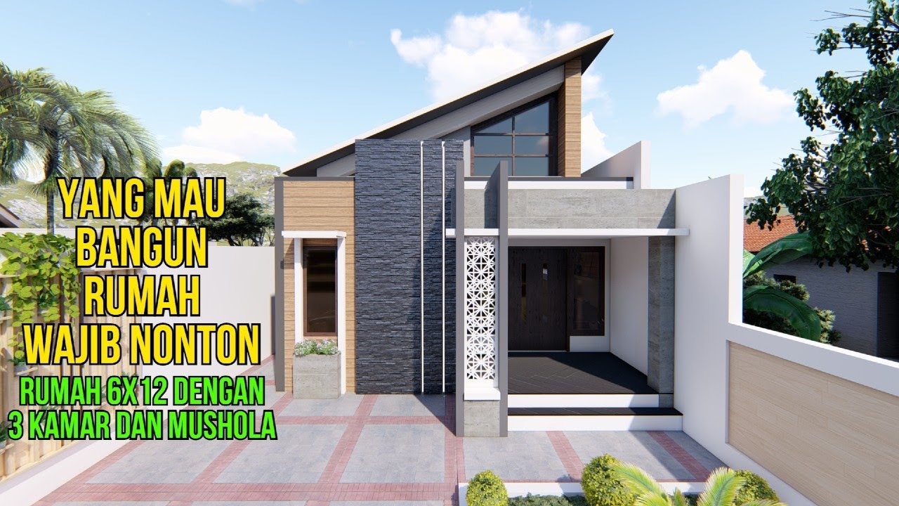 LUAR BIASA! RUMAH KAUM MILENIAL, PASANGAN MUDA HARUS NONTON, Rumah 6x12 3 kamar dan mushola