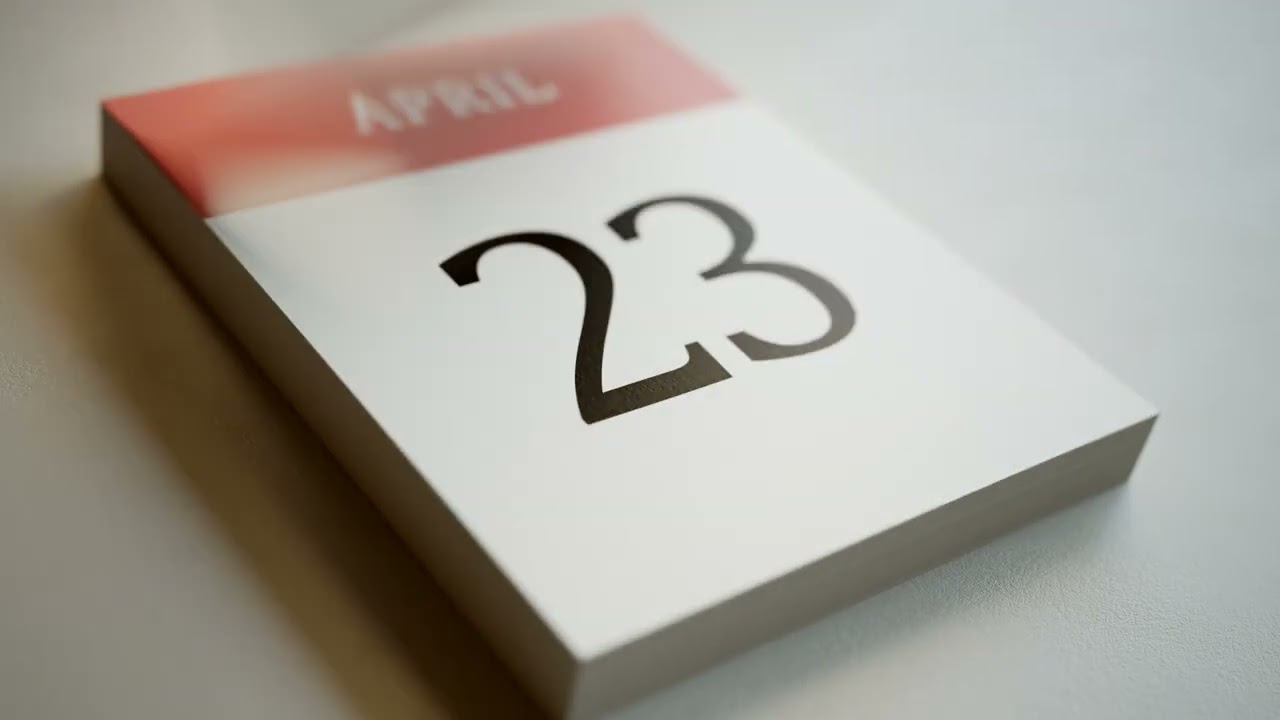 Year calendar with fast flipping pages showing page | No Copyright Background Video