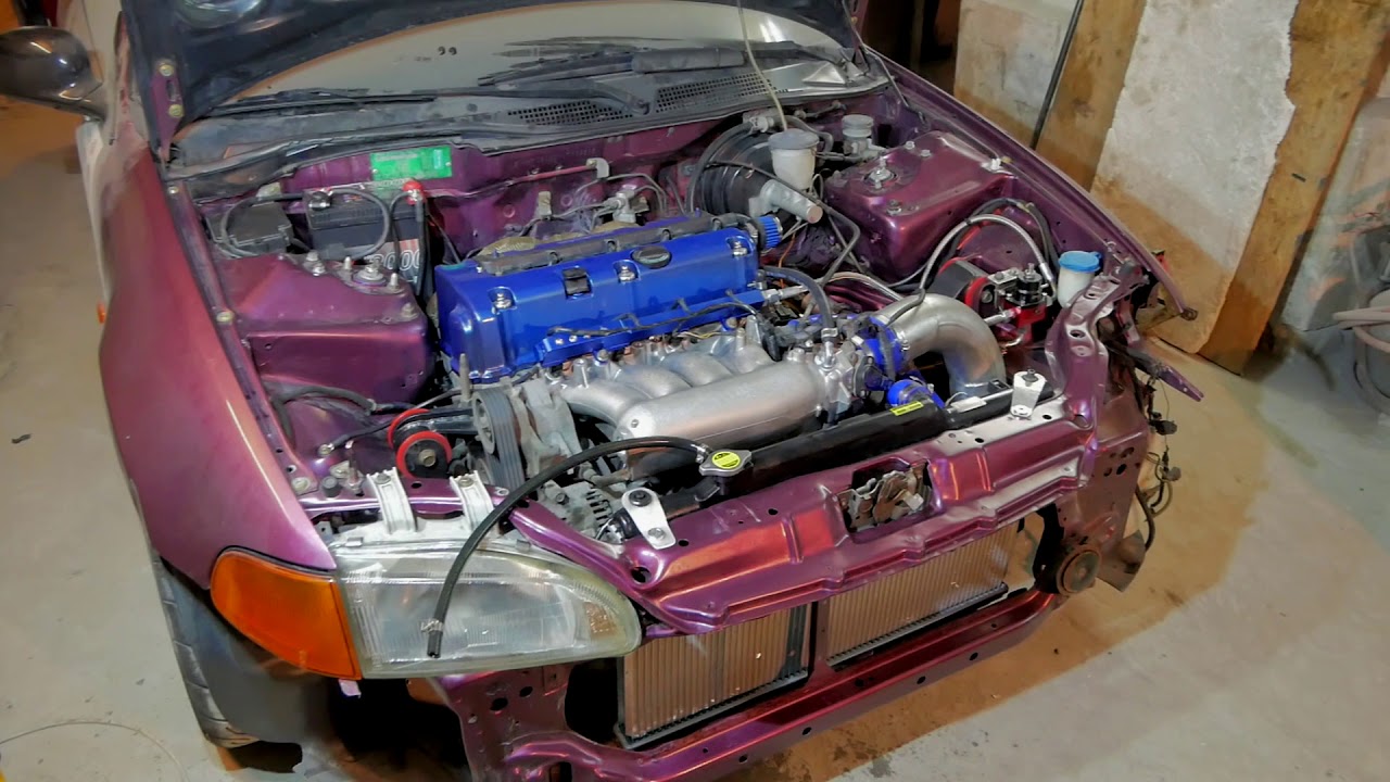 K20 Swap Civic EJ2 First start up! EMU