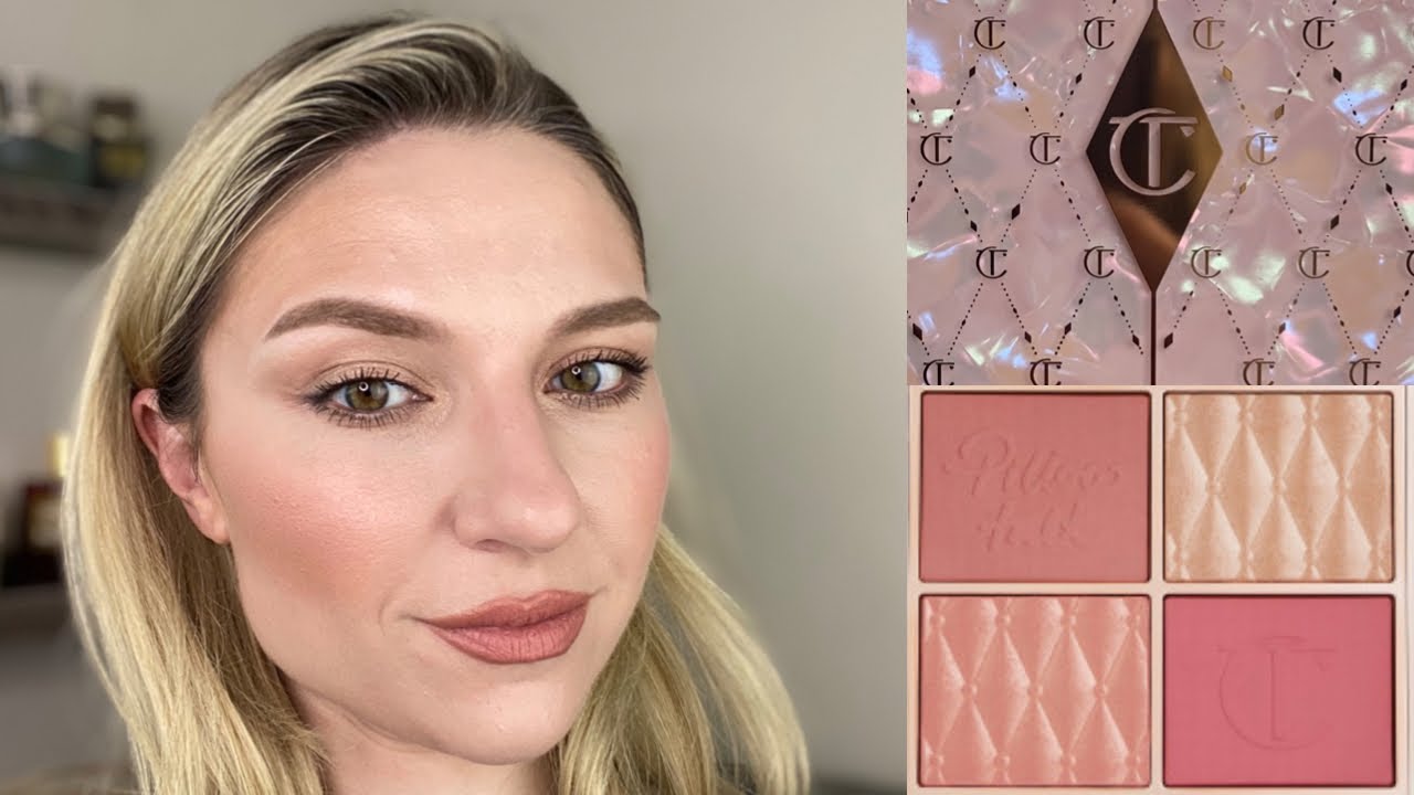 Палетка для лица Charlotte Tilbury Pillow Talk. Обзор, макияж, свотчи.