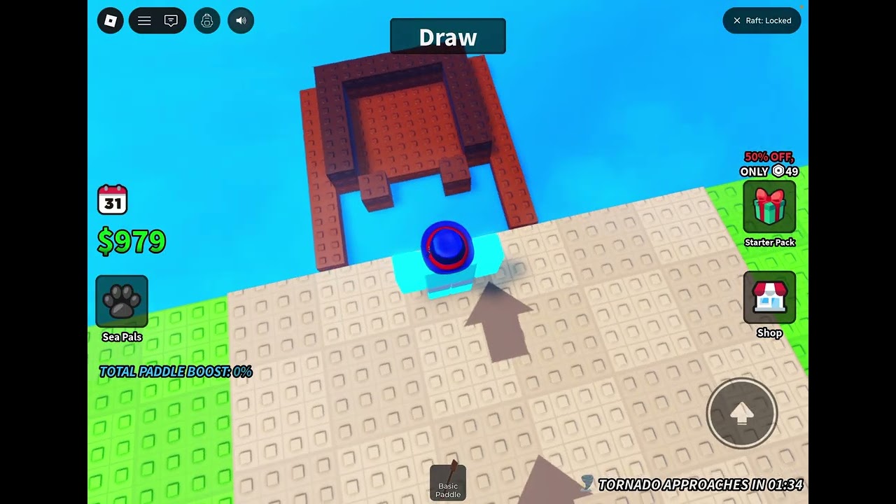 I’m playing draw a boat on Roblox 