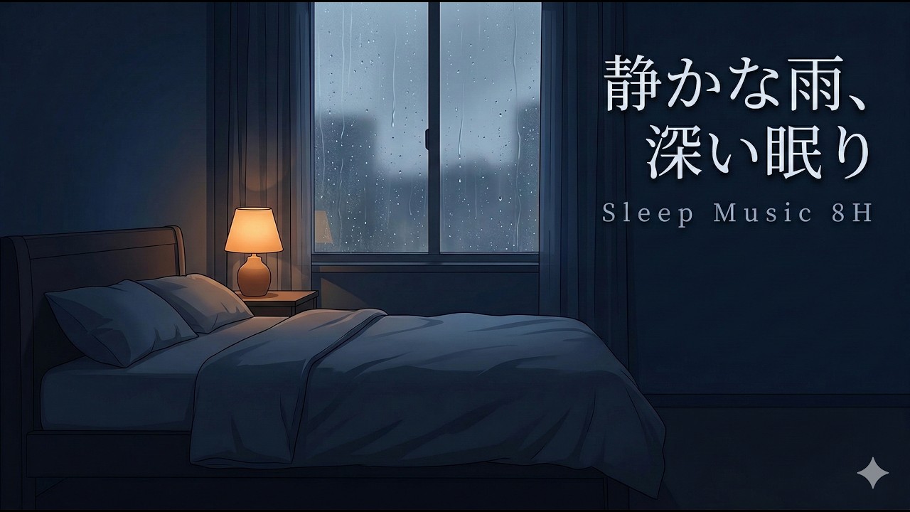 静かな雨、深い眠り｜睡眠用BGM・雨の夜に眠るための8H