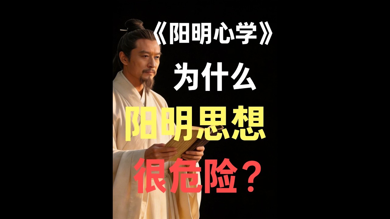 为什么阳明思想很危险？《传习录》新感悟：四个逆天危害#阳明心学#人生智慧#认知提升#老祖宗的智慧#个人提升