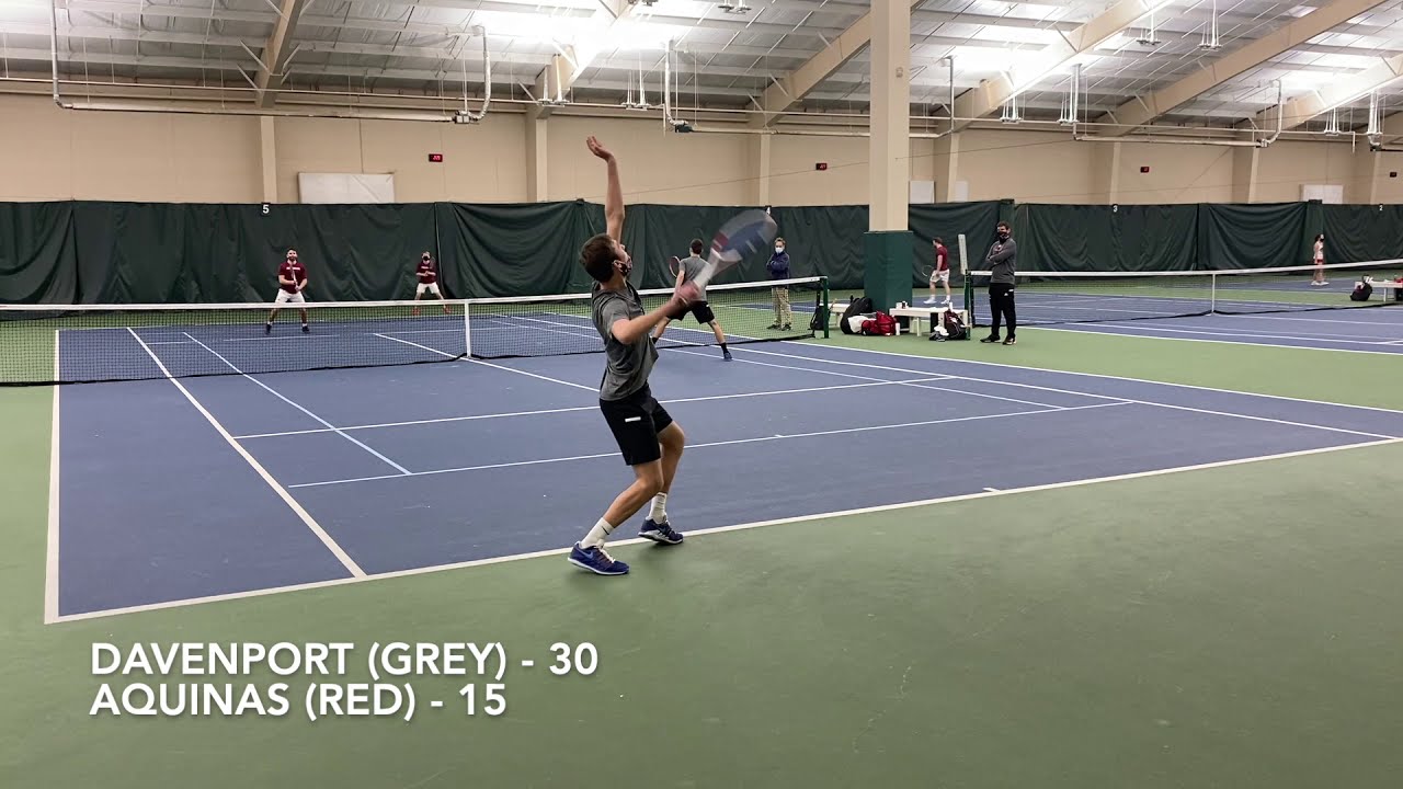 College tennis highlights NTRP 5.0 , Davenport vs. Aquinas, #2 men's doubles