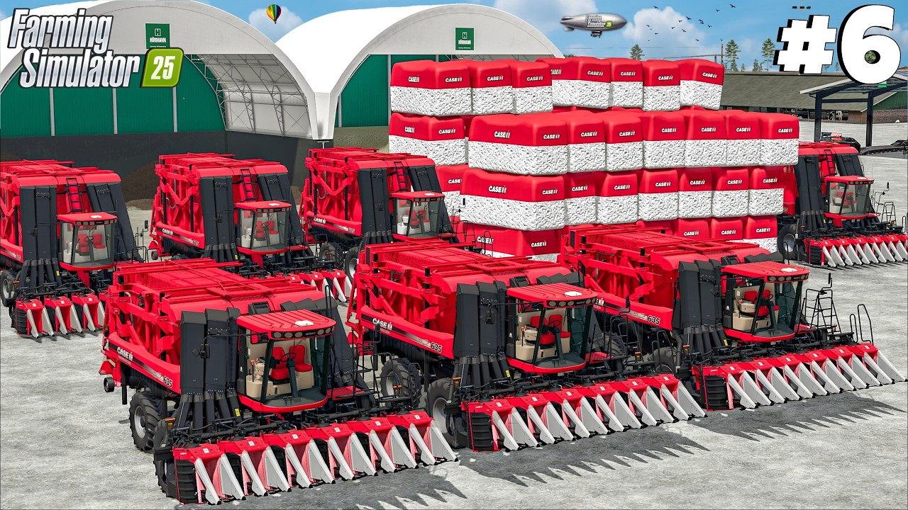 Massive COTTON Harvest & Selling $1,500,000 of COTTON BALES | MEGA CHALLENGE | Farming Simulator 25