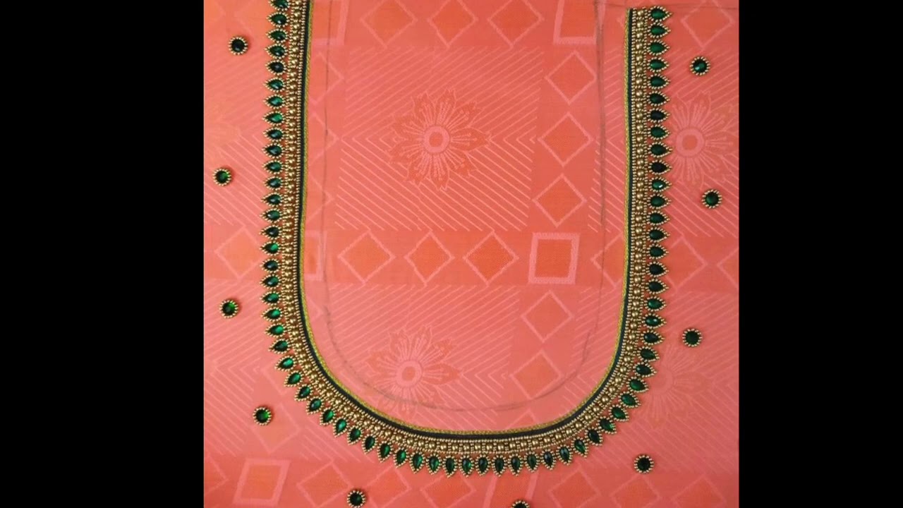 ||Simple hand embroidery designs ||Free hand embroidery blouses||