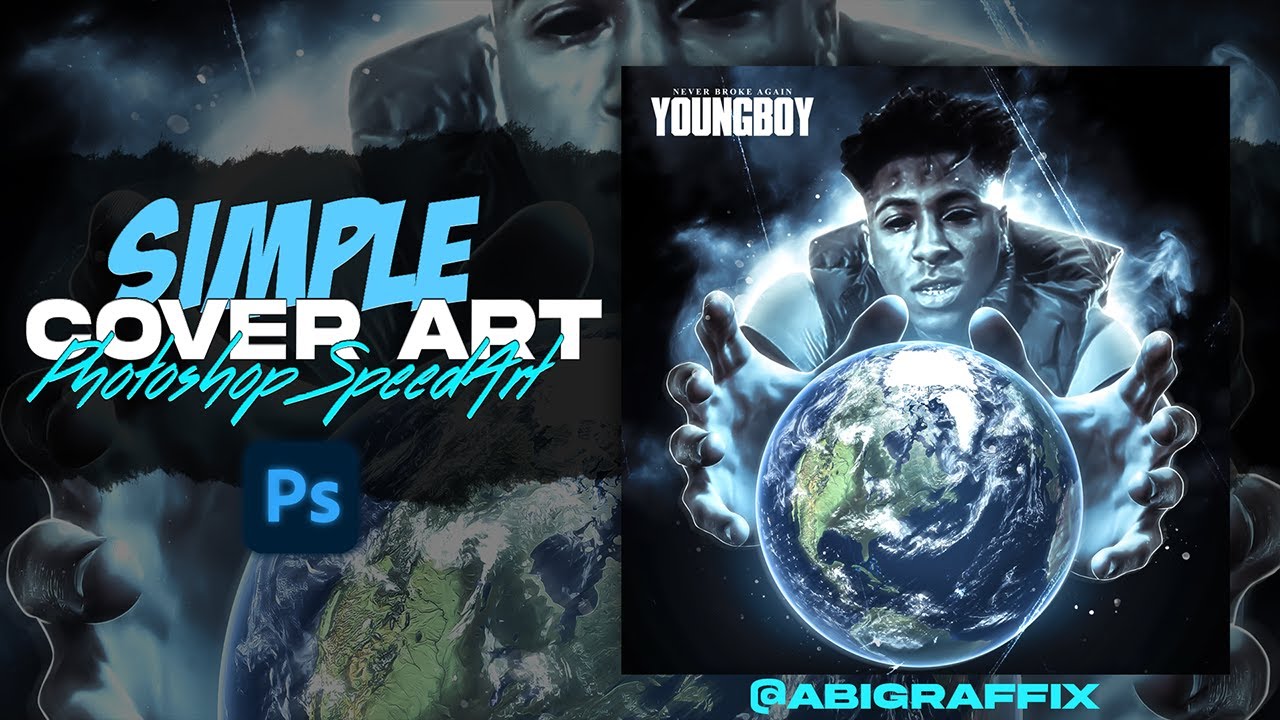 Simple Cover Art Design | Photoshop SpeedArt | NBA YoungBoy | GFX