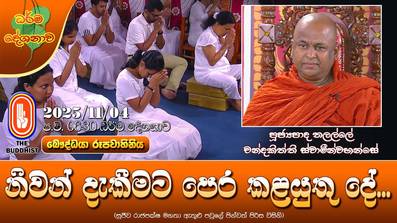 Ven Thalalle Chandakitthi Thero | 2025-11-04 | 6:30 PM (නිවන් දැකීමට පෙර කළයුතු දේ...)