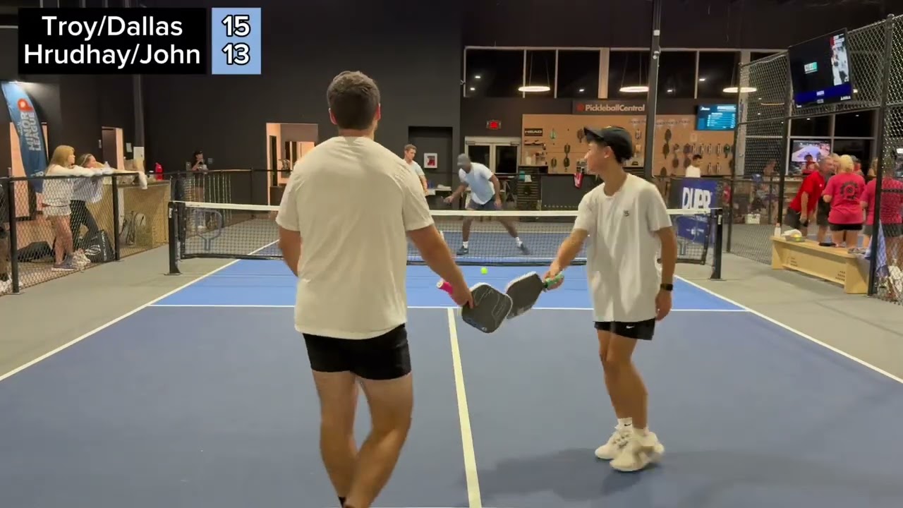 5.0 QUARTERFINALS (1st vs 8th seed) REVENGE MATCH MENS | Troy/Dunn VS Hrudhay/John | Picklr McKinney